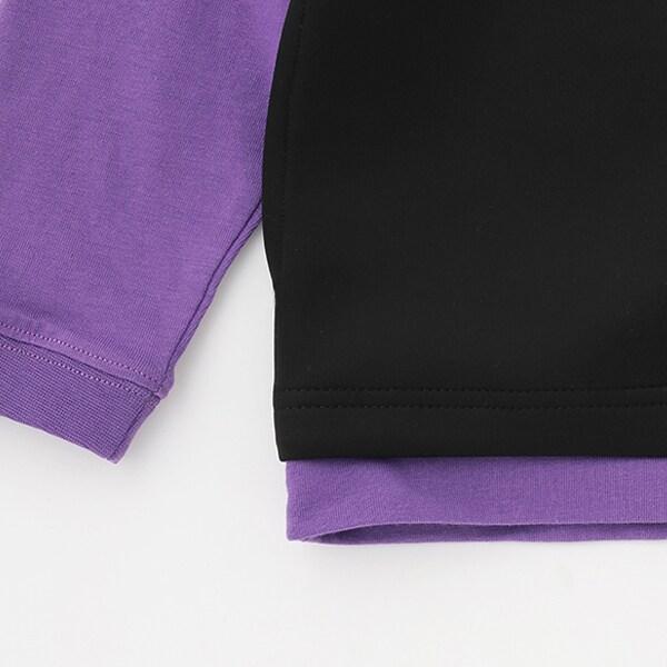 【防潑水】針織假兩件T恤連帽衫