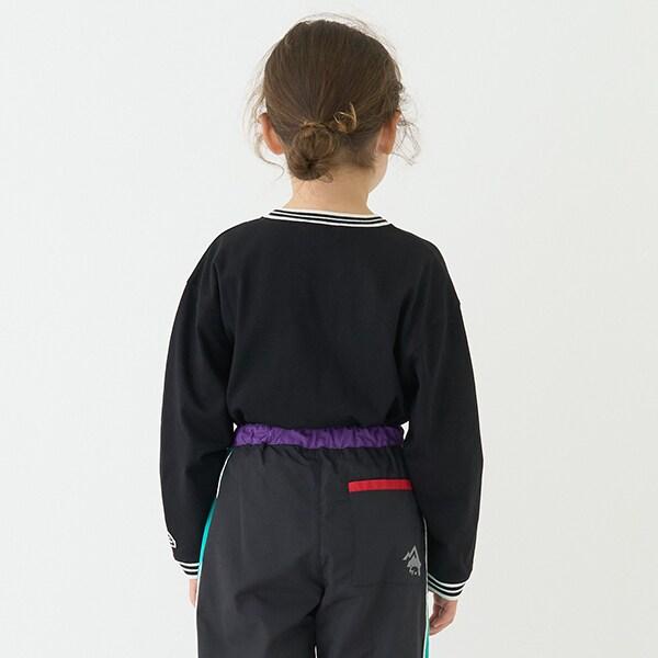 【防汙加工】天竺拼色條紋羅紋T恤