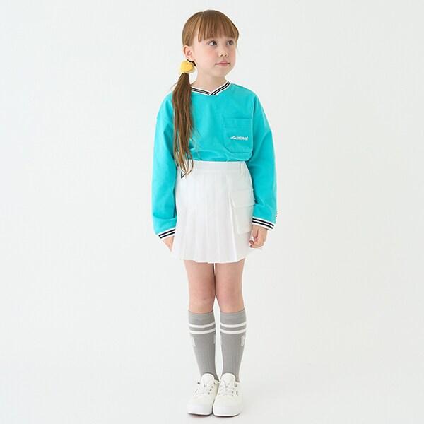 【防汙加工】天竺拼色條紋羅紋T恤