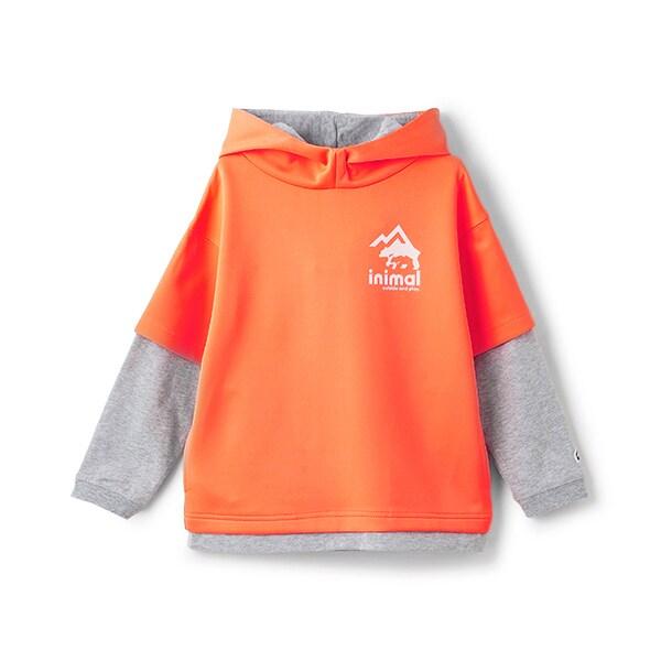 【防潑水】針織假兩件T恤連帽衫