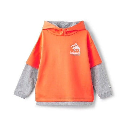 【防潑水】針織假兩件T恤連帽衫