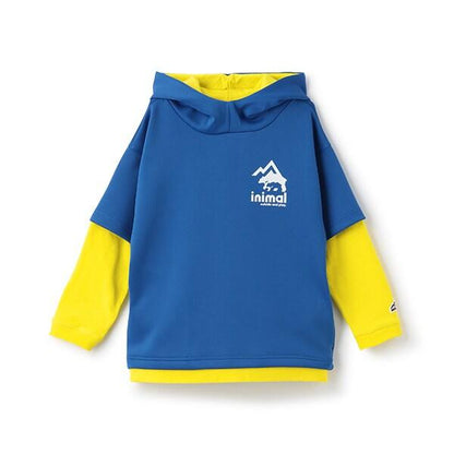 【防潑水】針織假兩件T恤連帽衫