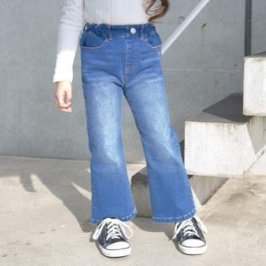 【修身版型】高彈力喇叭牛仔褲