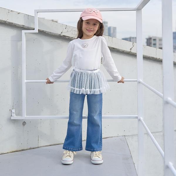 【修身版型】高彈力喇叭牛仔褲