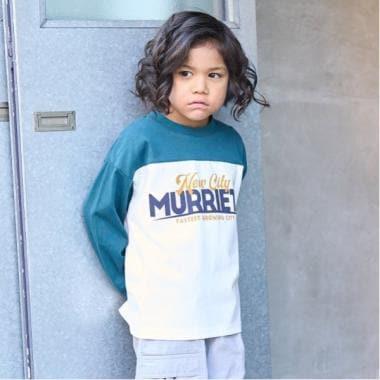 【舒適天竺】寬鬆版拼色字母印花T恤