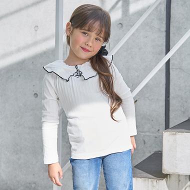 【前後皆可穿】帶領長袖T恤