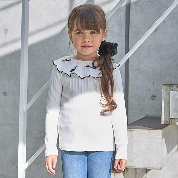 【前後皆可穿】帶領長袖T恤