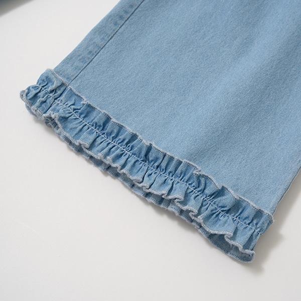 【套裝】荷葉邊襯衫&荷葉邊闊腿褲