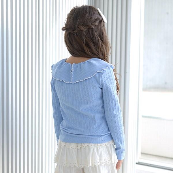 【前後皆可穿】帶領長袖T恤