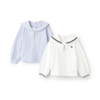 【人氣商品】【直營店無售】水手領拉鍊套頭衫