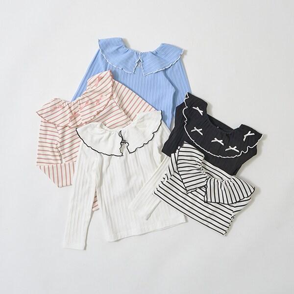 【前後皆可穿】帶領長袖T恤