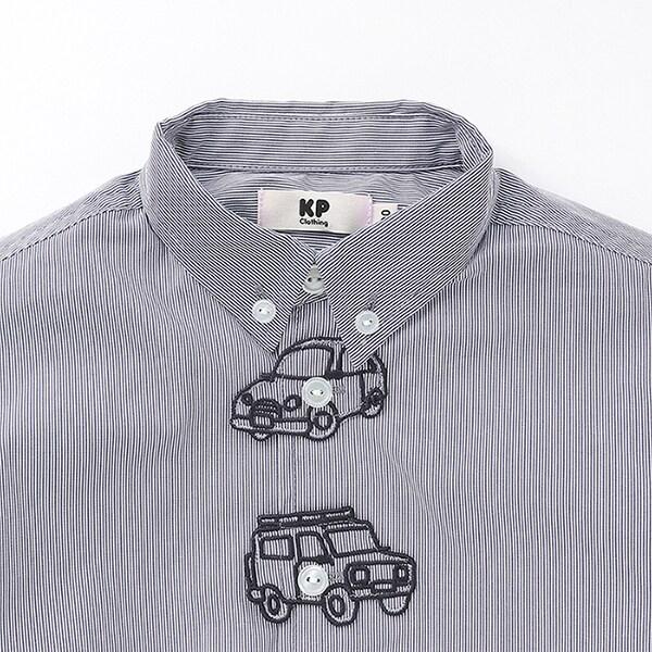 汽車刺繡貼布襯衫