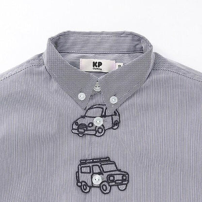 汽車刺繡貼布襯衫