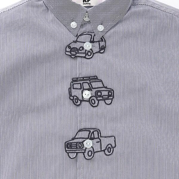 汽車刺繡貼布襯衫