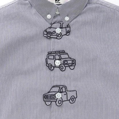 汽車刺繡貼布襯衫