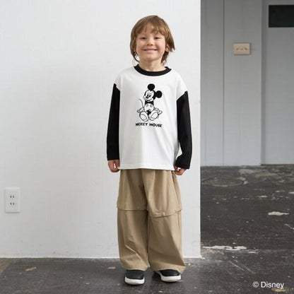 【《迪士尼》】【カイテキ天竺】米老鼠/滑板T恤