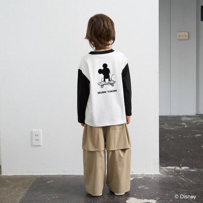 【《迪士尼》】【カイテキ天竺】米老鼠/滑板T恤
