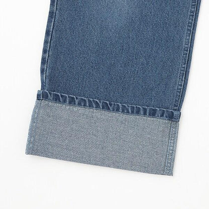 【AMI】卷邊寬鬆牛仔褲