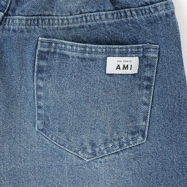 【AMI】卷邊寬鬆牛仔褲