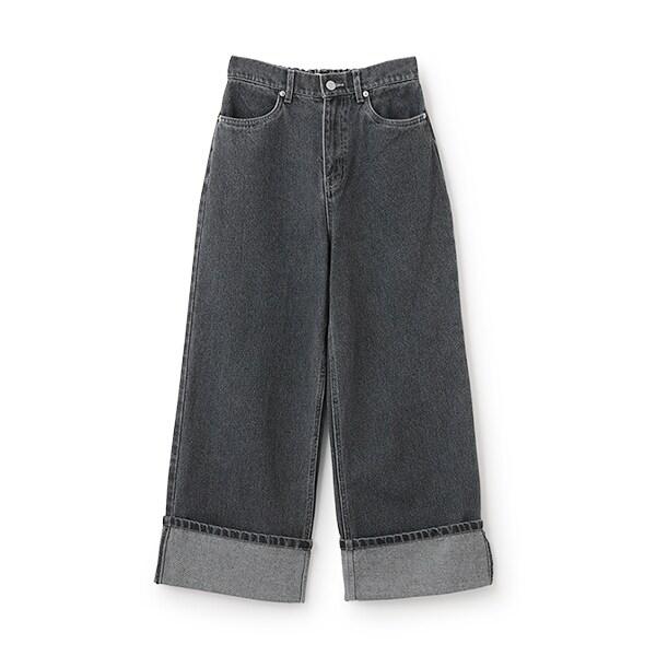 【AMI】卷邊寬鬆牛仔褲
