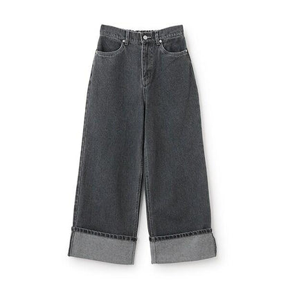 【AMI】卷邊寬鬆牛仔褲