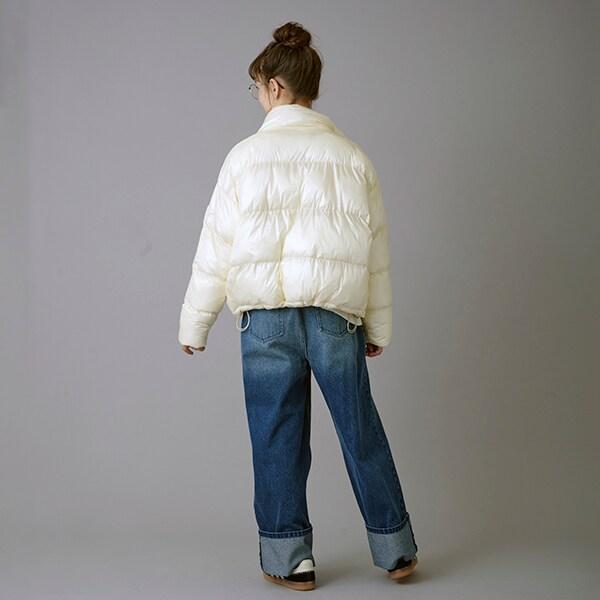 【AMI】卷邊寬鬆牛仔褲