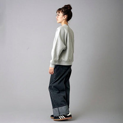 【AMI】卷邊寬鬆牛仔褲