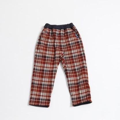 KPBOY可雙面穿內襯格紋長褲（90～140）