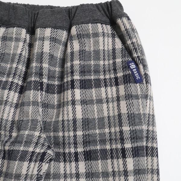 KPBOY可雙面穿內襯格紋長褲（90～140）