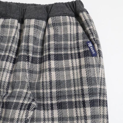 KPBOY可雙面穿內襯格紋長褲（90～140）