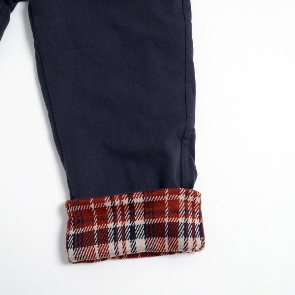 KPBOY可雙面穿內襯格紋長褲（90～140）