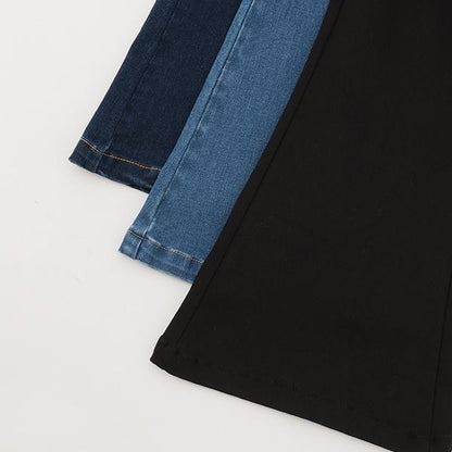 【基礎款】牛仔斜紋喇叭褲