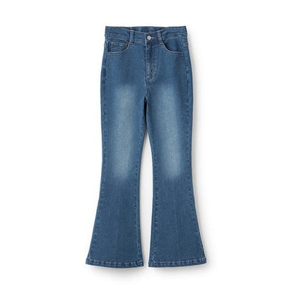 【基礎款】牛仔斜紋喇叭褲