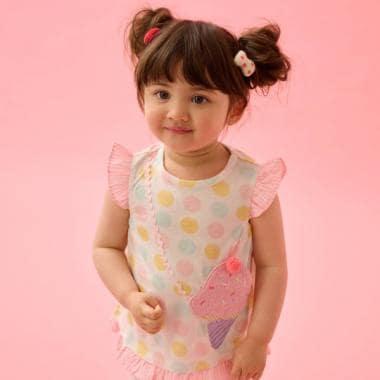 冰淇淋圖案斜挎包T恤