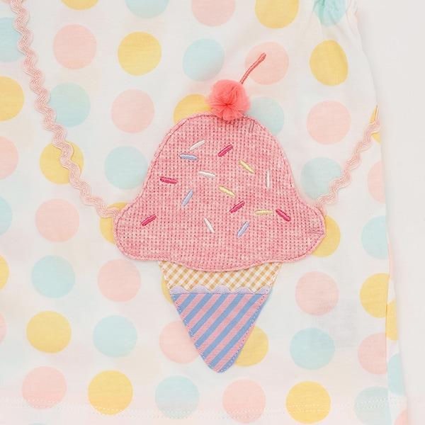 冰淇淋圖案斜挎包T恤