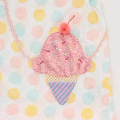 冰淇淋圖案斜挎包T恤