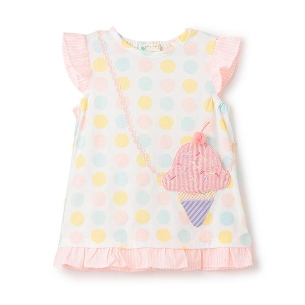 冰淇淋圖案斜挎包T恤