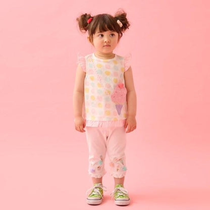 冰淇淋圖案斜挎包T恤