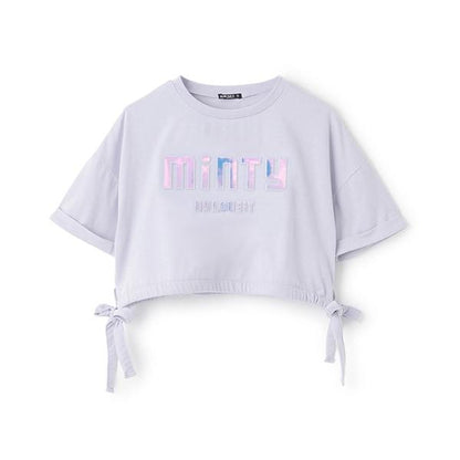 【Cuugal8月號掲載】【接觸冷感】壓紋抽繩T恤