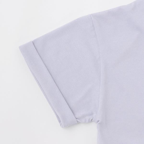 【Cuugal8月號掲載】【接觸冷感】壓紋抽繩T恤