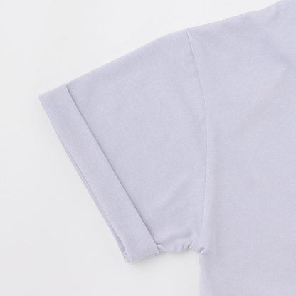 【Cuugal8月號掲載】【接觸冷感】壓紋抽繩T恤