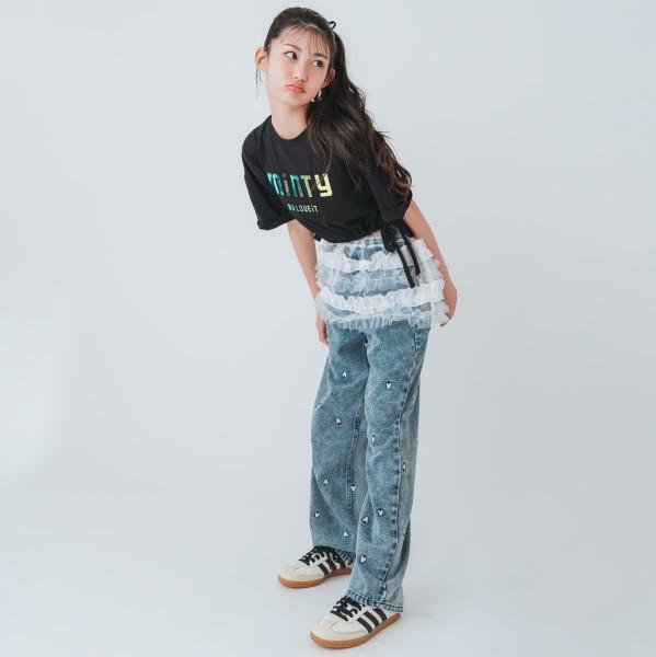 【Cuugal8月號掲載】【接觸冷感】壓紋抽繩T恤