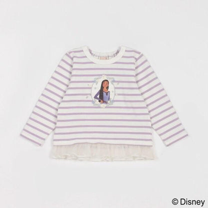 【DISNEY WISH】條紋網紗長袖T恤