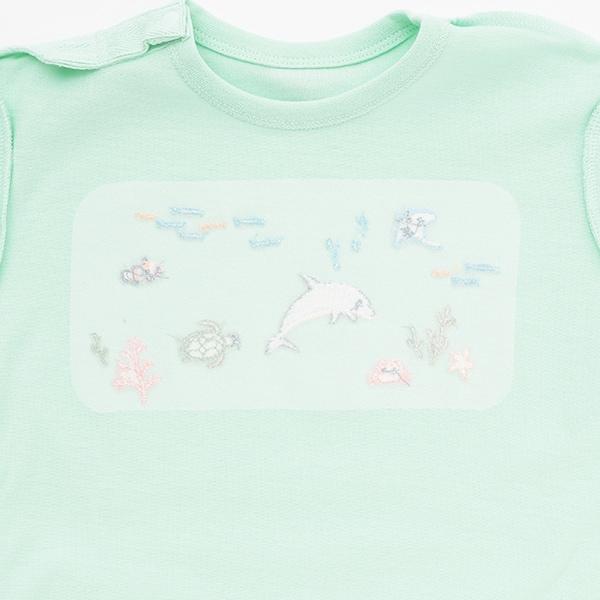 海洋生物刺繡短袖T恤