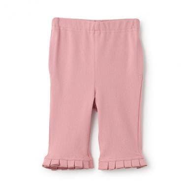 【接觸冷感】七分褶皺荷葉邊褲