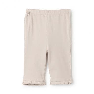 【接觸冷感】七分褶皺荷葉邊褲