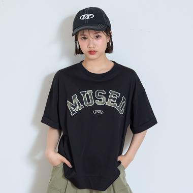 【LTXC】【吸水速幹/清爽】圖案立體字母T恤