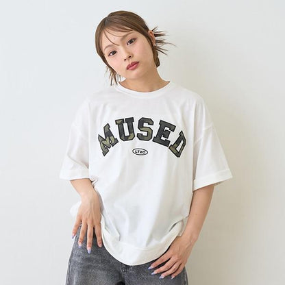 【LTXC】【吸水速幹/清爽】圖案立體字母T恤