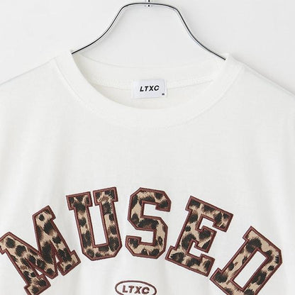 【LTXC】【吸水速幹/清爽】圖案立體字母T恤