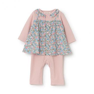 小花圖案疊穿連體衣